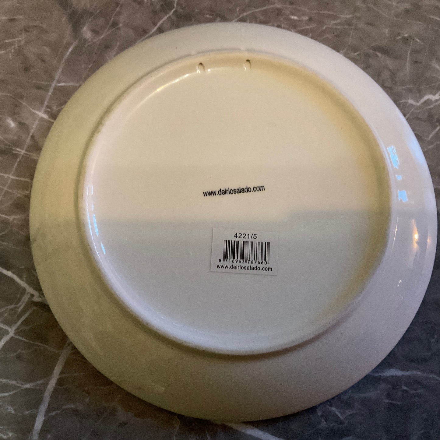 Keramikfat i blått och vitt